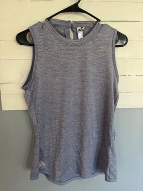 NWT adidas blue Heathered Sleeveless Athletic Tank